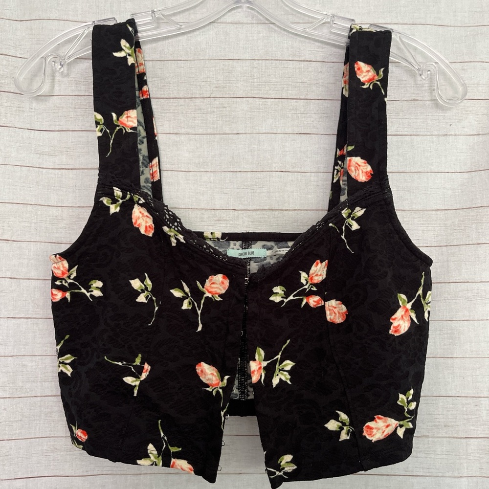 Kimchi Blue Floral Lace Mini Corset Top